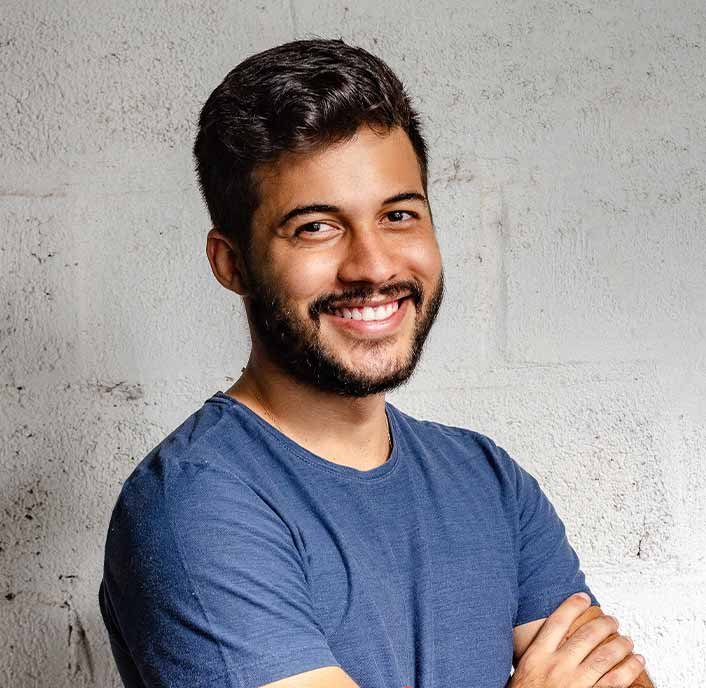 Man Smiling with Arms Crossed Man Smiling with Arms Crossed